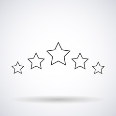 stars silhouettes on the background with shadow, stylish vector illustration