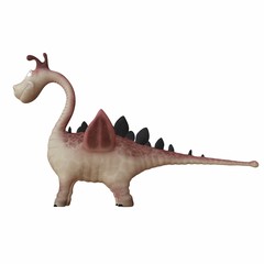 3d illustration of cute dragon on white background