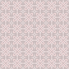 Seamless pinky beige abstract geometric vector wallpaper.