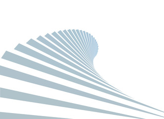 Stair in sky on white background