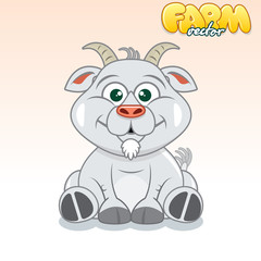 Cute Cartoon Goat