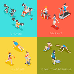 Fitness concept vector backgrounds