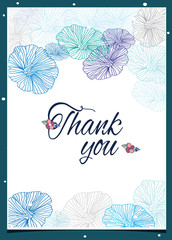 beautiful delicate floral pattern and lettering on white background,greeting vector background