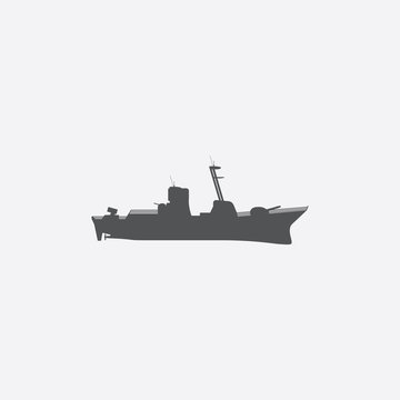 recommend clip art: Warship icon of vector illustration for web and mobile