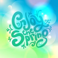 Enjoy the spring quote card
