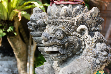 Stone idol in a Balinese temple