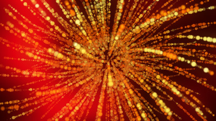 Spinning Rays Of Spheres On Billowed Background