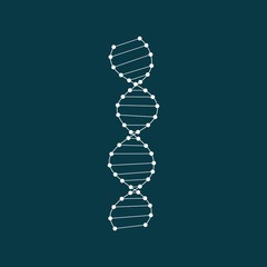 DNA icon. DNA genetic sign. DNA symbol. Strand DNA isolated on background. DNA helix. DNA vector illustration