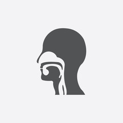Throat icon of vector illustration for web and mobile