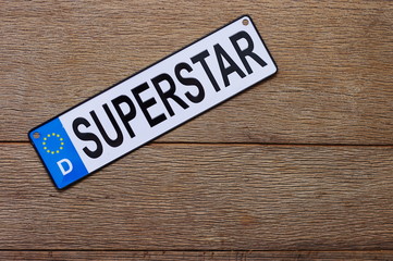 Nummernschild Superstar