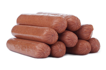 a group of uncooked hotdogs