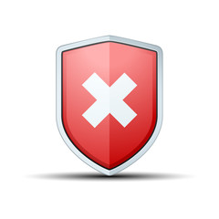 Obraz premium Unprotected Shield sign