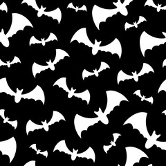 Seamless pattern with bats
