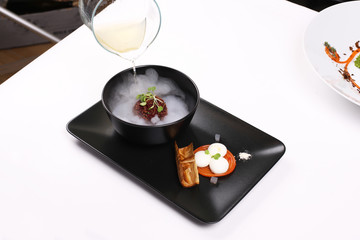 Soup, molecular cuisine.