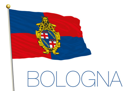 flag of bologna city, italy