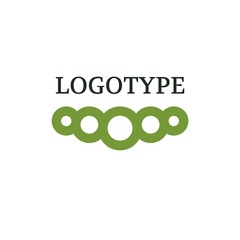 Vector of round sign / pea pod / peas. Logo for food / trade. Other companies. Vector illustration.
