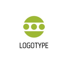 Vector of round sign / pea pod / peas. Logo for food / trade. Other companies. Vector illustration.