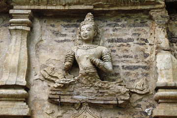Goddess in chet yot temple, Chiang Mai Thailand