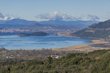 Fototapeta na wymiar Panoramic views of Ioannina Lake, Epirus, Greece