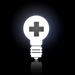 Glowing bulb icon