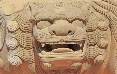 Chinese lion statue