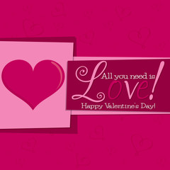 Obraz na płótnie Canvas Funky Valentine's Day card in vector format.