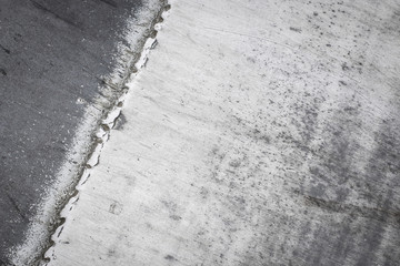 Old stainless steel with seam from welding