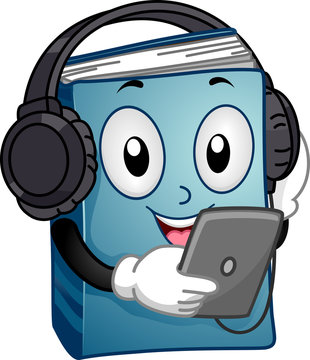 recommend clip art: Mascot Audio Book Tablet Reading