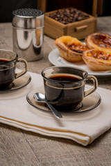 Portuguese Custard Tarts with Coffee