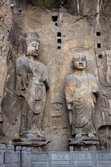 Fototapeta na wymiar Budha's statue at Longmen Grottoes, Luoyang, Henan, China
