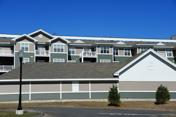 modern apartment building and garage in NH