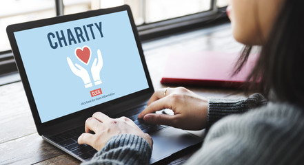 Charity Donation Help Support Charitable Assistance Concept - Powered by Adobe