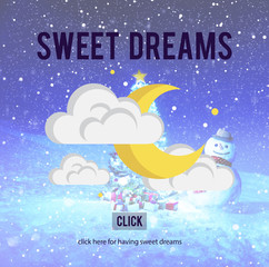 Fototapeta na wymiar Sweet Dreams Relaxation Happy Positive Concept