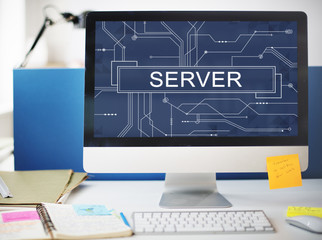 Server Online Technology Storage Software Concept