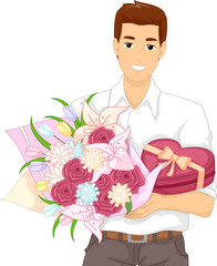 Man Bouquet Flowers Gift
