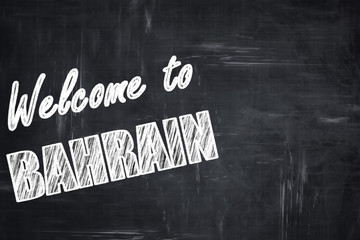 Chalkboard background with chalk letters: Welcome to bahrain