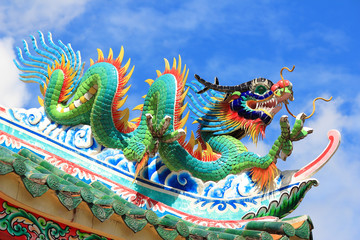 Chinese style dragon statue