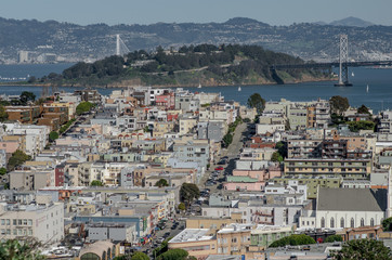 Fototapeta premium Panorama San Francisco i Yerba Buena Island