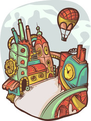 Steampunk Doodle City