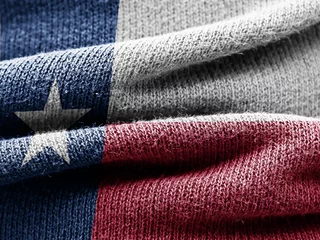 Gordijnen flag of Texas on textile © daniel0