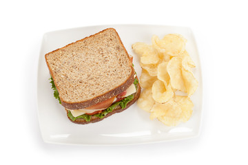 chips and ham sandwich