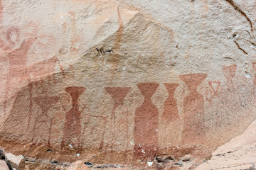 Ancient painted at Pa Tam National Park in the Ubon Ratchathani