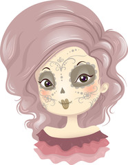 Girl Creative Day of the Dead Makeup