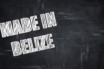 Chalkboard background with chalk letters: Made in belize