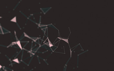 Abstract polygonal space low poly dark background