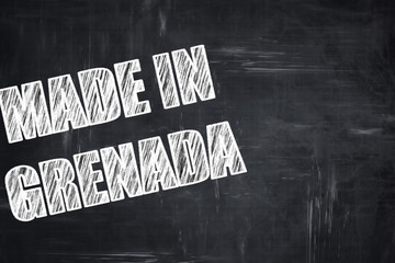 Chalkboard background with chalk letters: Made in grenada