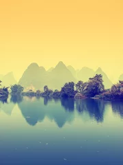 Photo sur Plexiglas Guilin paysage à Yangshuo Guilin, Chine