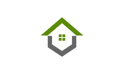 House Abstract Real Estate Countryside Logo Design Template 
