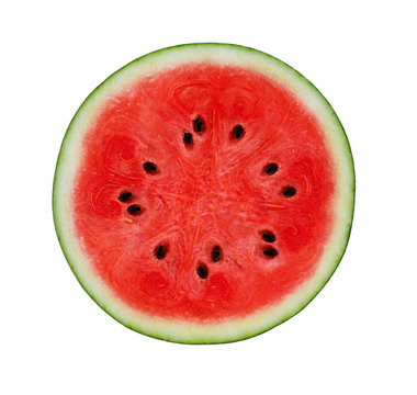 A half of Watermelon isolated on white background.
