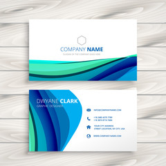 business card made with abstract wave